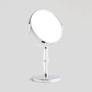 Strieborné obojstranné zväčšovacie kozmetické zrkadlo