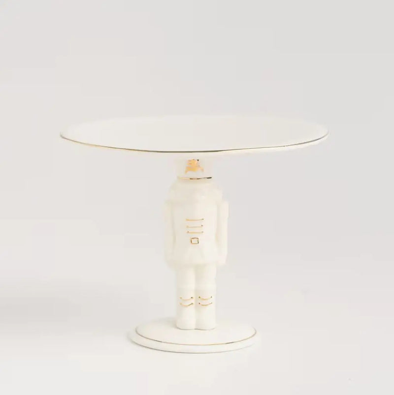 Biely vianočný podnos z tvrdeného porcelánu.