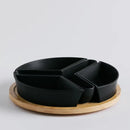 Čierna servírovacia sada misiek.