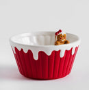 Červená vianočná miska.