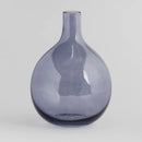 Modrá sklenená váza. 