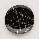 Čierno zlatý dezertný tanier.