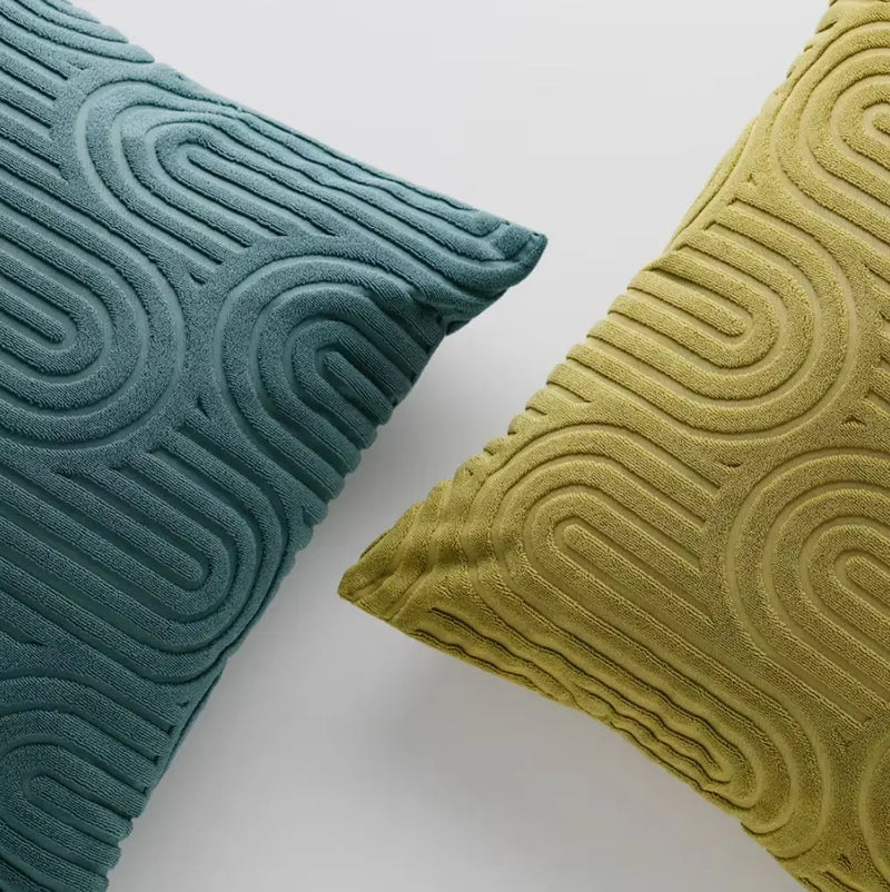 Zelená obliečka na vankúš. 