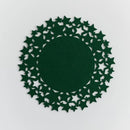 Zelené vianočné prestieranie.