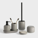 Sivá kúpeľňová dóza.