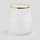 Elegantný transparentný pohár zo sodno-vápenatého skla