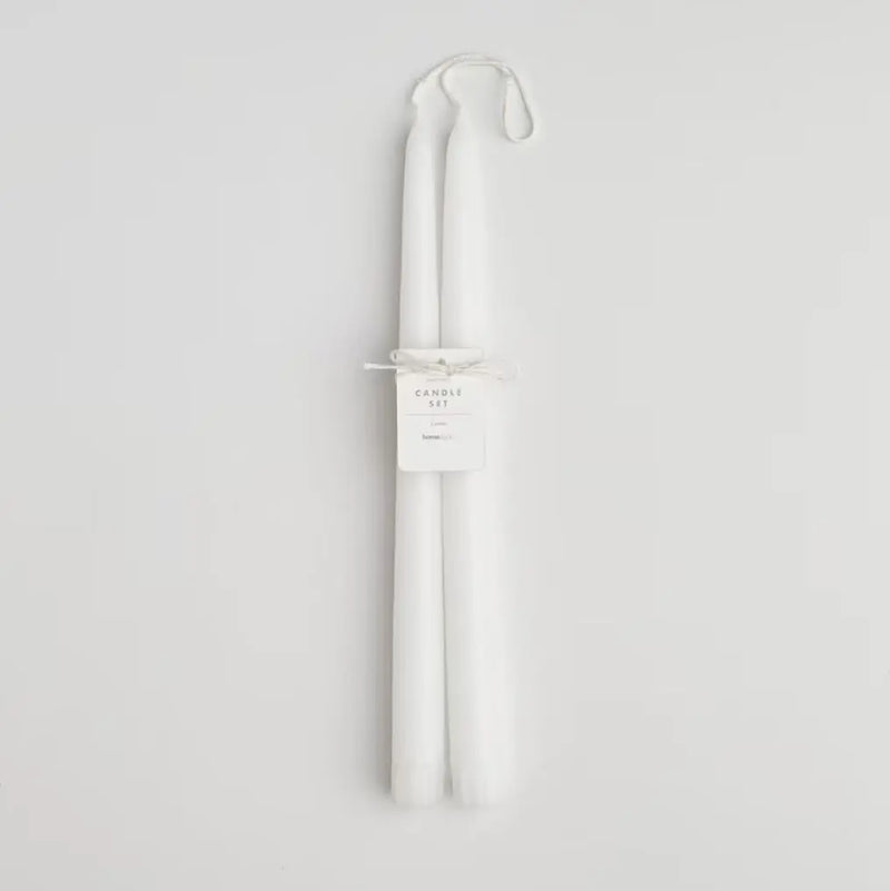 Biele vianočné sviečky. 