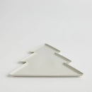 Sivá vianočná tácka v podobe stromčeka.