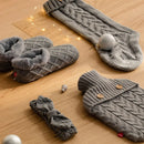 Sivá vianočná čelenka.