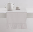 Biela bavlnená štóla s volánikmi