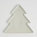 Sivá vianočná tácka v podobe stromčeka.