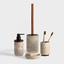 Béžový kúpeľňový pohár.