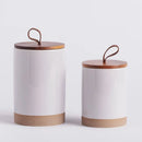 Sivá dóza z kameniny. 