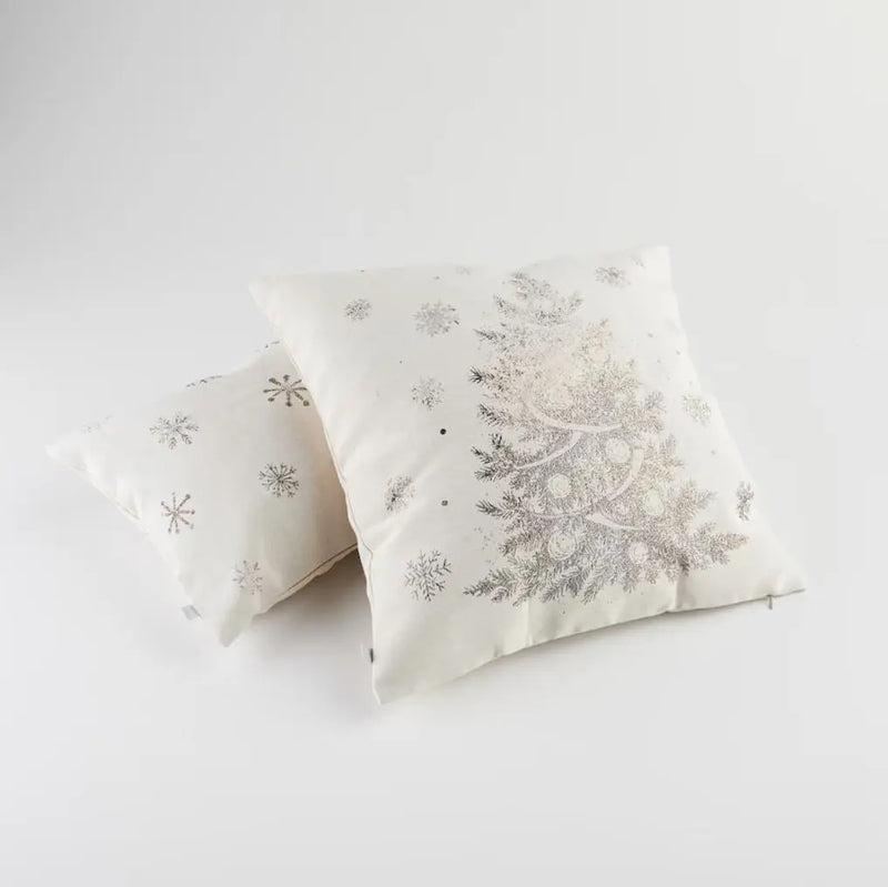 Béžová vianočná polyesterová obliečka.