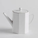 Biely porcelánový čajník