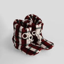 Čierno biele papuče so šnúrkou z bavlny a polyesteru.