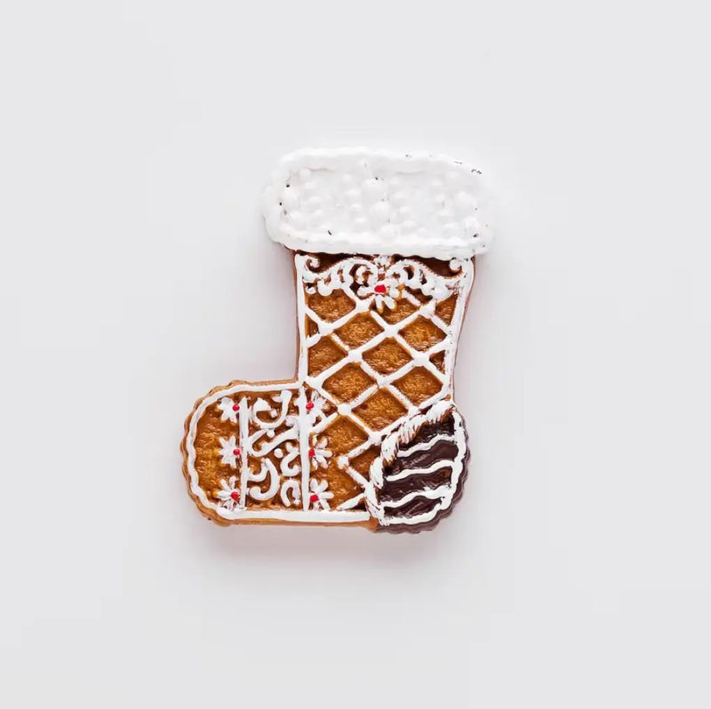 Hnedá vianočná magnetka.