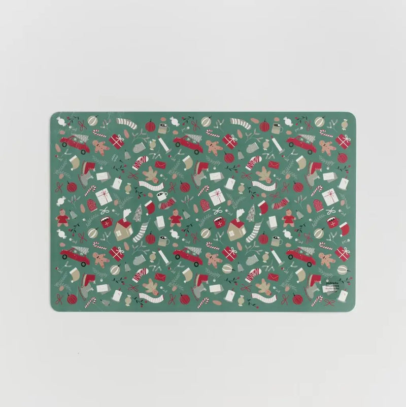 Viacfarebné obojstranné vianočné prestieranie. 