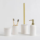 Biely keramický kúpeľňový pohár 