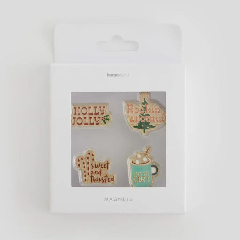 Viacfarebné vianočné magnetky.