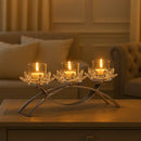 KERZENHALTER CRISTAL GLASS TRIO