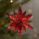 Vianočná  červená snehová vločka ASTRE - homeyou