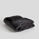 Čierny polyesterový zamatový prehoz na posteľ