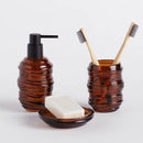 Hnedý kúpeľňový pohár. 