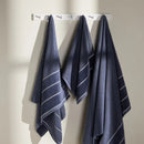 Modrý bavlnený uterák. 