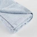 Modrý uterák vyrobený z bavlnených a bambusových tkanín