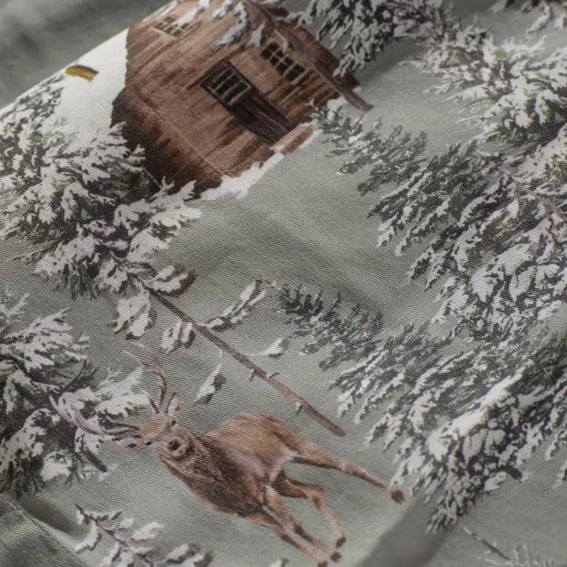 Sivá vianočná bavlnená štóla. 