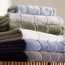 Modrý bavlnený uterák. 