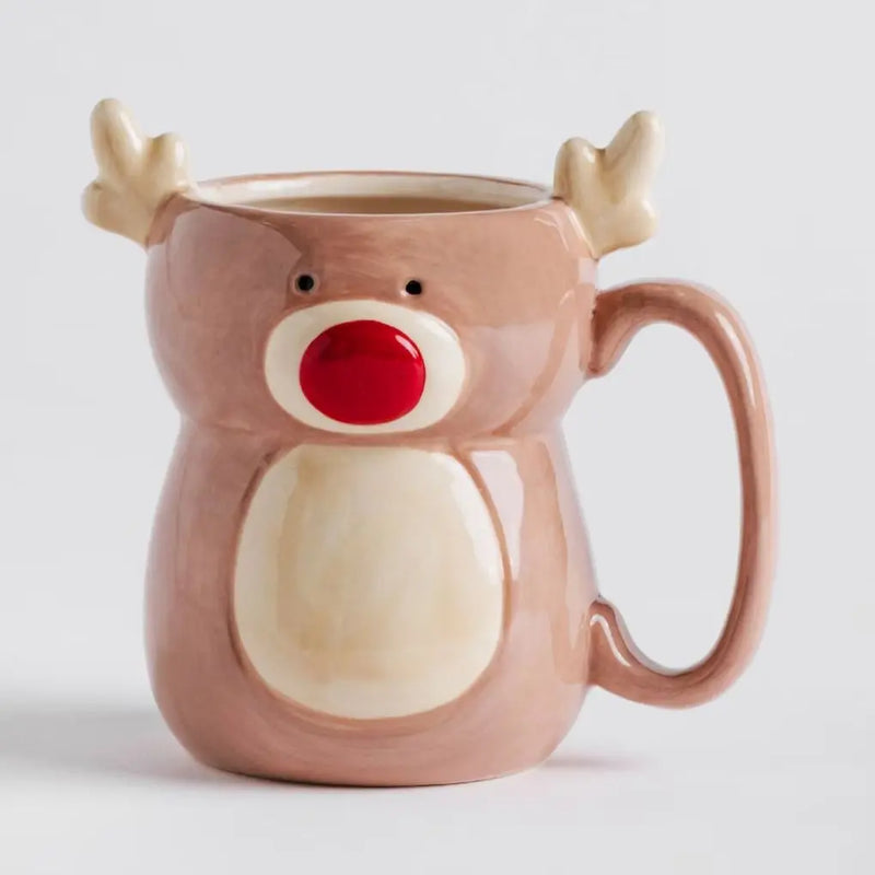 Hnedý vianočný hrnček.