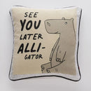 Zelená detská obliečka na vankúš s hrochom