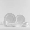 Biely porcelánový hlboký tanier.