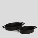 Čierna sada dvoch zapekacích mís. 