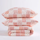 Ružové bavlnené obliečky.