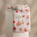 Béžová vianočná deka.