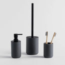 Sivý kúpeľňový pohár.