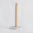 Béžový stojan na papierovú rolku.