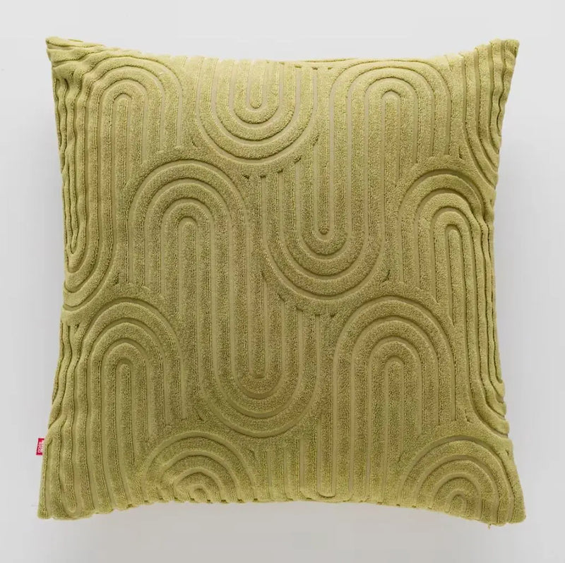 Zelená obliečka na vankúš. 