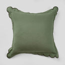 Zelená bavlnená obliečka na vankúš.