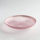 Ružová sklenená dekoračná misa