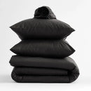 Bavlnené sivé obliečky. 