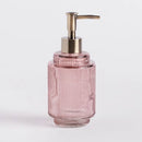 Ružový sklenený dávkovač.