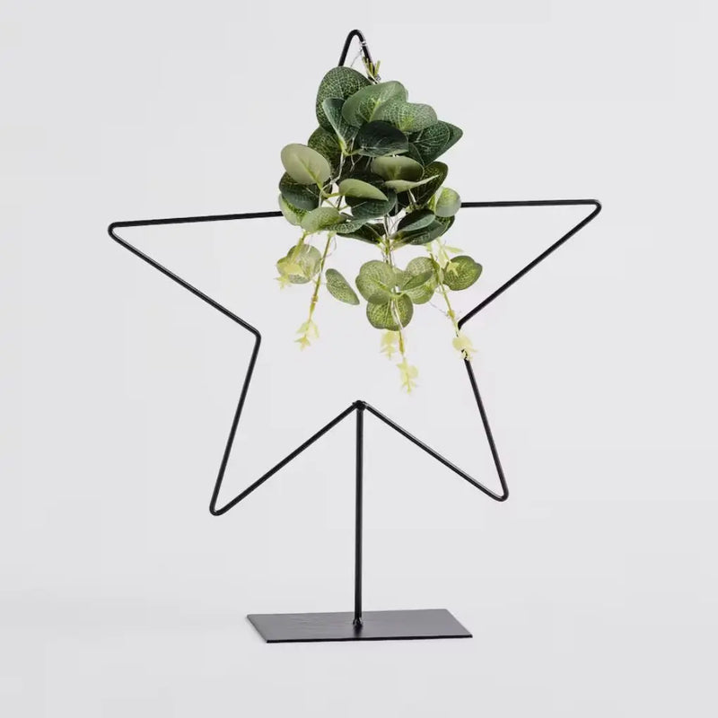 Čierna vianočná dekorácia LED.