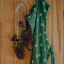 Zelená vianočná zástera.