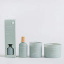 Zelená vonná sviečka.