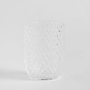 Transparentný kúpeľňový pohár. 