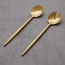 Zlatá sada lyžíc na šalát.